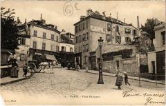 Carte postale ancienne Place Ravignan
                                                                     à Paris 18e
                                