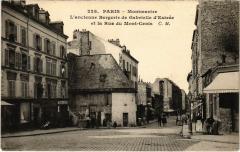 Carte postale ancienne Montmartre - L'ancienne Bergerie de Gabrielle d'Estrée et la Rue du Mont-Cenis
                                                                     à Paris 18e
                                