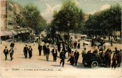 Carte postale ancienne L'Avenue de la Grande-Armée
                                                                     à Paris 17e
                                