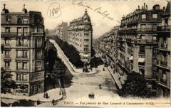 Carte postale ancienne Vue générale des Rues Lamarck et Caulaincourt
                                                                     à Paris 18e
                                