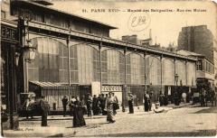 Carte postale ancienne Marché des Batignolles - Rue des Moines
                                                                     à Paris 17e
                                