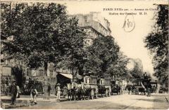 Carte postale ancienne Avenue de Clichy - Station des Omnibus
                                                                     à Paris 17e
                                