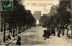 Carte postale ancienne Avenue de Wagram et l'Arc de Triomphe
                                                                     à Paris 17e
                                