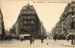 Carte postale ancienne Rue Cardinet - Rue Jouffroy
                                                                     à Paris 17e
                                