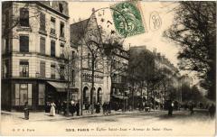 Carte postale ancienne Eglise Saint-Michel - Avenue de Saint-Ouen
                                                                     à Paris 18e
                                