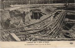L'Orage Du 15 Juin a Paris (8e) Les Canalisations mises a nu à Paris 8e