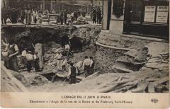 L'Orage Du 15 Juin a Paris (8e) Eboulement Fb Saint-Honoré à Paris 8e