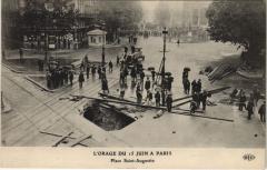 L'Orage Du 15 Juin a Paris (8e) La Place Saint-Augustin à Paris 8e