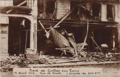 Raid De Gothas Sur Paris (1e) Rue de Rivoli 12 avril 1918 à Paris 1er