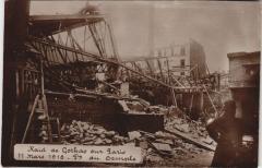 Carte postale ancienne Raid de Gothas sur Paris - 11 mars 1918 - Faubourg du Temple
                                                                     à Paris 11e
                                