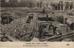 L'Orage Du 15 Juin a Paris (8e) Les Canalisations mises a nu à Paris 8e