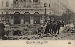 L'Orage Du 15 Juin a Paris (8e) Eboulement Bd Haussmann à Paris 8e