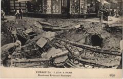 L'Orage Du 15 Juin a Paris (8e) Eboulement Bd Haussmann à Paris 8e