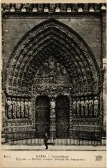 Paris 4e Notre Dame,Facade, Portail Central à Paris 4e