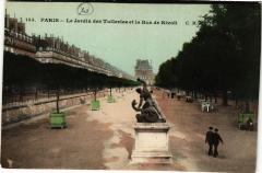 Paris (1e) - Jardin des Tuleries et la rue Rivoli -
																					75001 Paris 1er
																			
