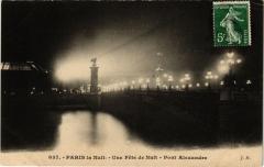 Paris (7e) - La Nuit Une fete de nuit - Pont Alexandre à Paris 7e