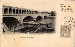 Carte postale ancienne Viaduc d'Auteuil
                                                                     à Paris 16e
                                