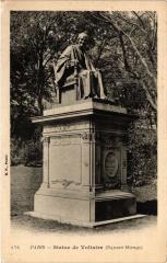 Paris 5e-Statue de Voltaire à Paris 5e