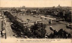 Paris 6e Panorama sur la Seine vers N.D. et la Cité à Paris 6e