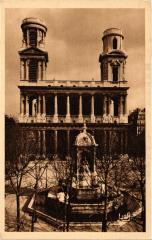 Paris 6e Paris-Eglise Saint Sulpice et fontaine des Quatre-Evéques à Paris 6e