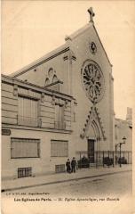 Carte postale ancienne Eglise Apostolique, rue Bonvin
                                                                     à Paris 15e
                                
