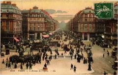 Paris 2e-L'Avenue de l'Opéra à Paris 2e