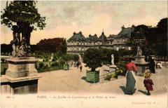Paris 6e Paris-Le Jardin du Luxembourg et le Palais du Sénat à Paris 6e