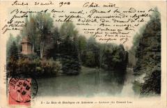 Carte postale ancienne Le Bois de Boulogne en Automne - Autour du grand Lac
                                                                     à Paris
                                
