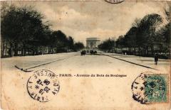 Carte postale ancienne Avenue du Bois de Boulogne
                                                                     à Paris 16e
                                