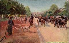 Carte postale ancienne Avenue du Bois de Boulogne
                                                                     à Paris 16e
                                