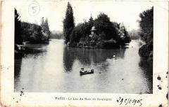 Carte postale ancienne Le Lac du Bois de Boulogne
                                                                     à Paris 16e
                                