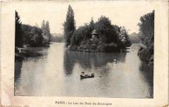 Carte postale ancienne Le Lac du Bois de Boulogne
                                                                     à Paris 16e
                                
