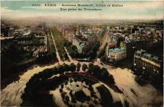 Avenues Malakoff, Eylau et Kléber - Vue prise du Trocadéro à Paris 16e