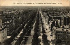 Carte postale ancienne Panorama de l'Avenue de la Grande-Armée
                                                                     à Paris 16e
                                