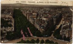 Panorama de Passy, vu du Trocadéro à Paris 16e