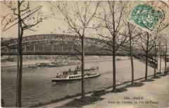 Carte postale ancienne Pont du Chemin de Fer de Passy
                                                                     à Paris 15e
                                