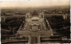 Carte postale ancienne Vue générale du palais de Chaillot
                                                                     à Paris 7e
                                