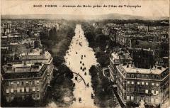 Avenue du Bois, prise de l'Arc de Triomphe à Paris 16e