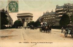 Carte postale ancienne Avenue du Bois de Boulogne
                                                                     à Paris 16e
                                