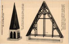 Paris (3e) Cnam - Fleche d'une église, Charpent de la cath. à Paris 3e