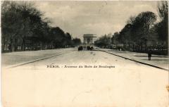 Carte postale ancienne Avenue du Bois de Boulogne
                                                                     à Paris 16e
                                