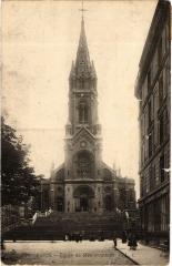 Carte postale ancienne Eglise de Ménilmontant
                                                                     à Paris 20e
                                