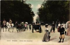 Carte postale ancienne Allée des Acacias
                                                                     à Paris 16e
                                