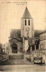 Carte postale ancienne L'Eglise de Charonne
                                                                     à Paris 20e
                                