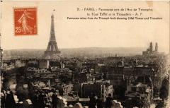 Paris Panorama pris de l'Arc de Triomphe -
													75 Paris
												