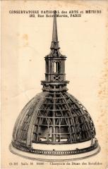 Paris (3e) Cnam - Charpente du Dome des Invalides à Paris 3e