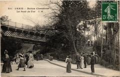 Carte postale ancienne Buttes-Chaumont - Le Pont de fer
                                                                     à Paris 19e
                                