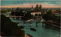Paris Panorama sur la Seine vers N.D. et la Cité
