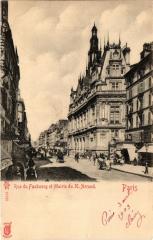 Paris 10e - Rue de Faubourg et Mairie du X Arrond à Paris 10e
