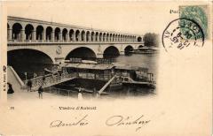 Carte postale ancienne Viaduc d'Auteuil
                                                                     à Paris 16e
                                